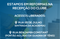 Recepção em reformas: Confira os acessos ao clube neste período