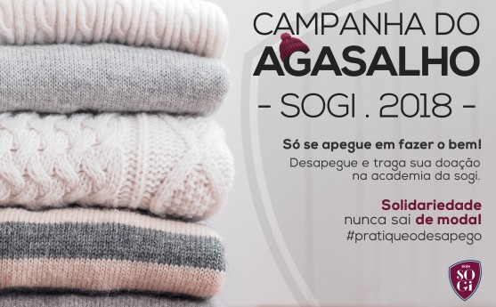 Campanha do agasalho Sogi 2018 - Chegou a hora de doar casacos e cobertores 