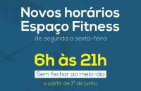 Espaço Fitness da Sogi irá funcionar sem fechar ao meio-dia