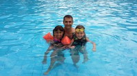Valentina, Ian e o papai Nelson