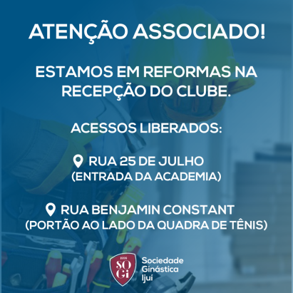 Recepção em reformas: Confira os acessos ao clube neste período