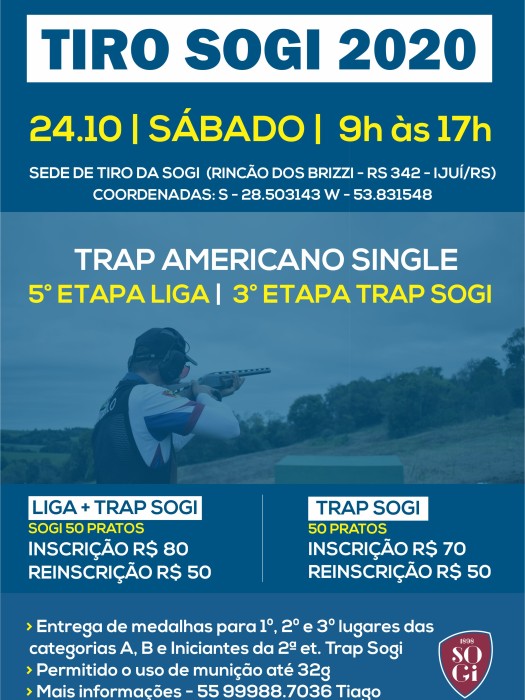 Campeonato de Trap acontece neste sábado na Sogi